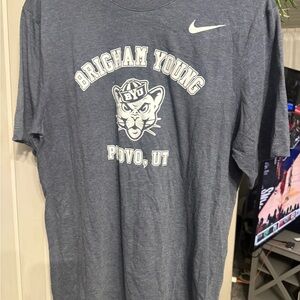 Nike Gray Brigham Young Graphic Tee